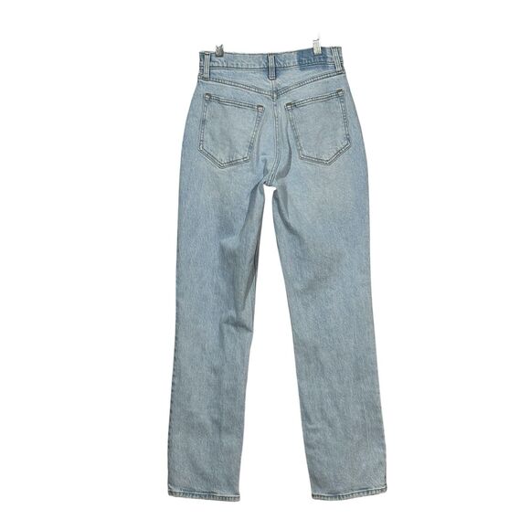 Abercrombie & Fitch 90s Ultra High Rise Straight Split Hem Jeans Womens 26/2 S - Picture 7 of 12